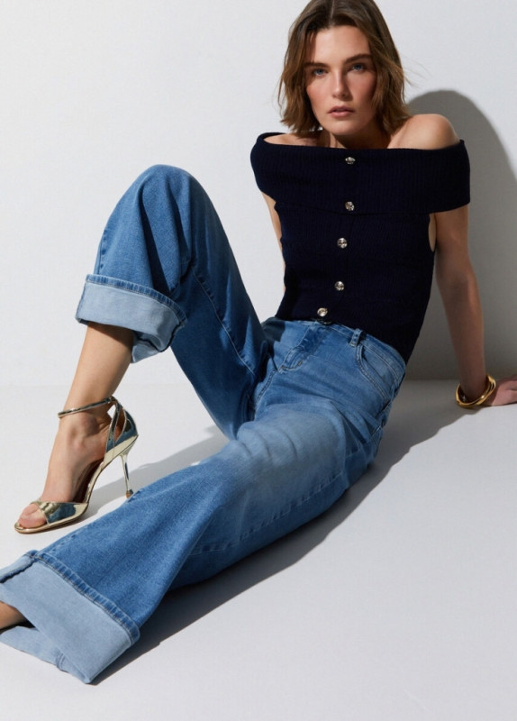 Liu jo jeans blue denim one Jeans good cropped hw
