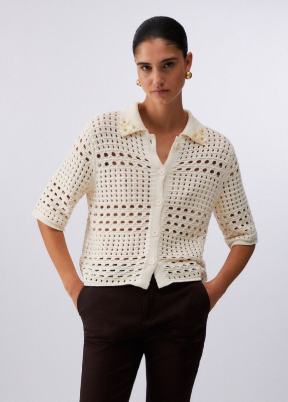 Liu jo jeans white label two Pull/polo km crochet
