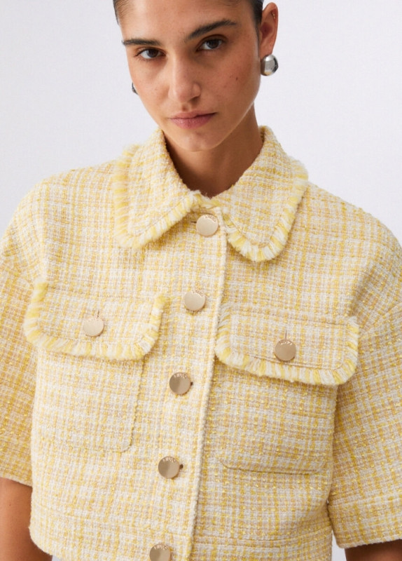 Liu jo jeans white label two Vest boucle