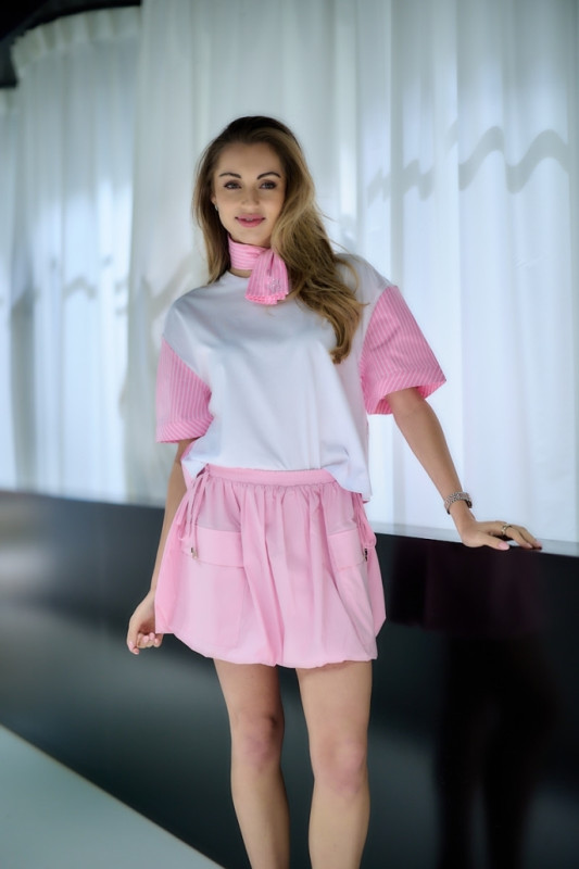 Liu jo jeans white label two Rok popeline kort